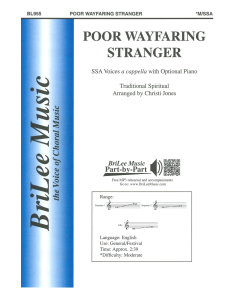 Poor Wayfaring Stranger - arr. Christi Jones (SSA, Opt. Piano)