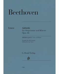 Beethoven: Adelaide, op. 46 (Low Voice, Piano)