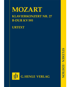 Mozart: Klavierkonzert Nr. 27 B-dur KV 595 (Study Score)